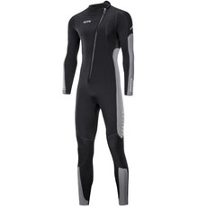 ZCCO 男士前拉鍊衝浪衣服, 黑色