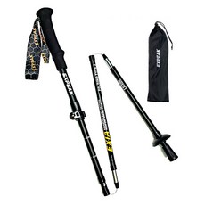 EXPEAK 5段折疊登山杖+收納袋組, 黑色的