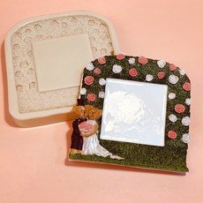 AngleThing 泰迪熊婚禮機框式矽膠模具, 單色