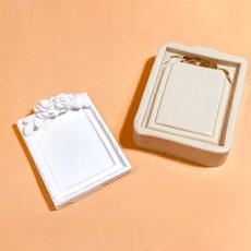 AngleThing 雙花矩形框矽膠模具, 單色