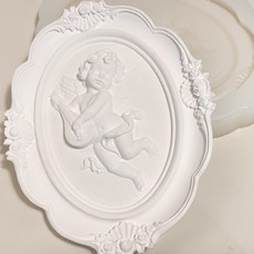 彈奏烏克麗麗的天使相框矽膠模具, 單一顏色