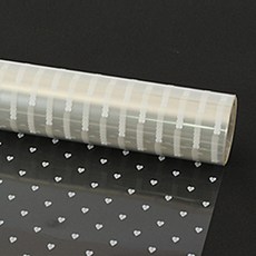 愛心透明捲筒塑膠包裝紙 大, 白色, 1個