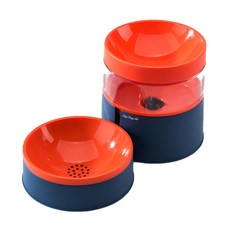 DING DONG PET 圓形分層餵食器, 紅色, 1套