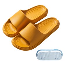 파메라 파스텔톤 욕실 슬리퍼 T139 + 거치대, 옐로, 1세트