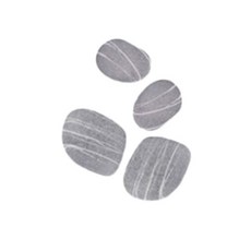 石頭造型橡膠磁鐵 L號 2入+S號 2入, 混色