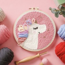 活智慧打針法式刺繡製作材料套組, 1套, 13 粉色獨角獸