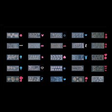 3D矽膠指甲模具 25件組, 混色, 1套