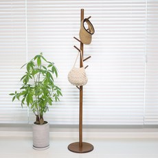 TREESTORE 原木立式衣架 圓形, 棕色