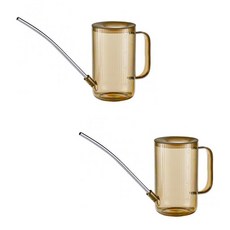 MIMINE GARDEN 不鏽鋼園藝澆水壺 棕色 1L, 2個