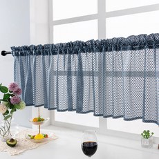蜂巢圖案短窗簾, 海軍藍