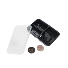 3格餐盒 N-PP 黑色 100入+貼紙 手工製 卡其色 50入+巧克力 50入, 1套