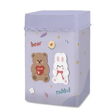 可愛熊印花洗衣機罩, 心