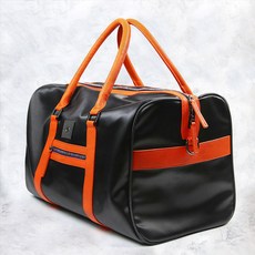 DEX Pajo 拼色波士頓手提包 DX014, 黑橙