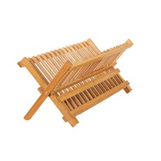 Tanniye折疊式餐具瀝水架 2層 CF024, Natural