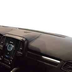 Coris 霧面碳纖維汽車儀表板保護套, 雷諾 QM6 2020, 黑色