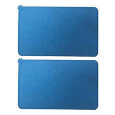 리치독스 반려동물 밥그릇 미끄럼 방지 실리콘 매트, 블루, 2개