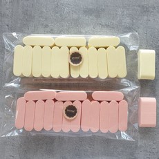 海綿泡泡水潤海綿, 黃色 + 粉米色, 30個