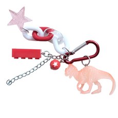 manhaengshop 恐龍鑰匙圈, 單品, 紅色的