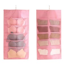 玫瑰之路 雙面內衣收納盒 正面5格 背面10格, 2個, 粉紅色