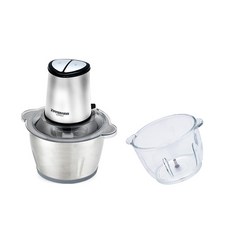ZIMMERMANN 萬能切碎器不銹鋼+玻璃容器套組2.5L ZMC-2000L, 混色, 1套