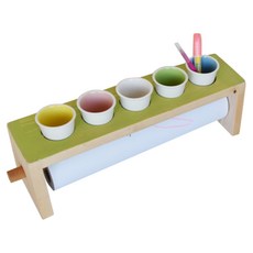 5格木製紙卷架 隨機出貨, 1個