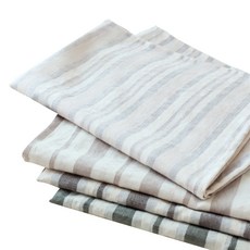 斯堪地那維亞棉質廚房巾4件組, 冷灰色, 米色, 棕色, 卡其色, 1套