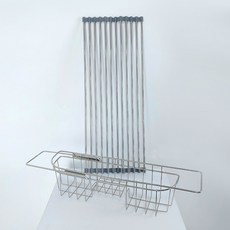 菜瓜布架+餐盤瀝水架, 灰色, 1套