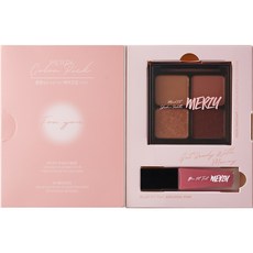 MERZY Mood-Fit 4色眼影盤 S1 Amusing Rose+BLUR FIT霧面慕斯唇釉 特別版冷色調 BT6060, 1套, 眼影盤+唇彩