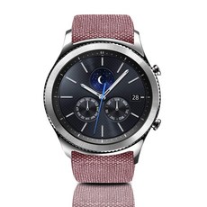 하마테 패브릭 레더 스마트워치 스트랩 20mm, 딥핑크