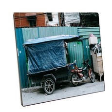 HTP 磁磚 C945 金邊的嘟嘟車, 150 x 150 mm, 1個