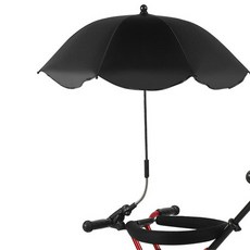 嬰兒推車雨傘架, 黑色, 1入