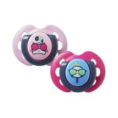 토미티피 클로저 투 네이처 공기순환 노리개 젖꼭지 2p 세트, 1단계, 버드 + 핑크캣, 1세트