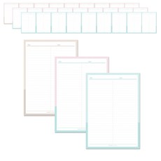 ROMANTIC NOVEMBER 奶油風雙色橫線便條紙 A5 3款 x 100頁 套組, 薄荷雙色, 棕色雙色, 粉紅薄荷雙色, 1套