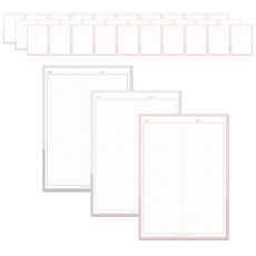 ROMANTIC NOVEMBER 奶油兩色網格年糕備忘錄紙 B5 3 種 x 100p 套組, 珊瑚色二色、灰色二色、米色紫二色, 1套