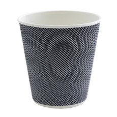 3중 단열 웨이브 종이컵 흑백 체크 240ml, 25개입, 1개