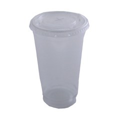 冰杯 + 平面打孔蓋 套組 600ml, 50入, 1套