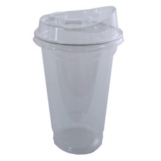 INP 透明PET冰杯+無吸管孔杯蓋, 50入, 480ml, 1套