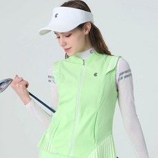 Cleveland GOLF 女式可愛機褶全拉鍊網眼背心 CGKWVT1053