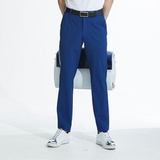 NEVERMINDALL 男款針織撞色線條高爾夫長褲