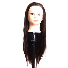 SMP頭皮紋繡 頭頂分線練習用 長髮美髮假人頭, 混合色, 1個