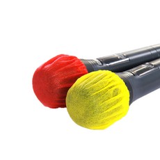 衛生麥克風罩 2種色 50入, 紅色, 黃色