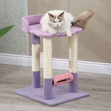 반려동물 고양이 일체형 캣타워, 퍼플 미니, 1개