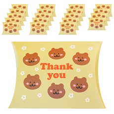 DONNA&DECO 謝謝你小熊半月型包裝盒 S號, 20個, 泰迪熊