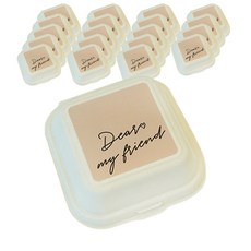 Deep Pulp Goodie Bag 方形禮物盒 20入 + Dear My Friend 手寫字體棕色貼紙 40入 套組, 混合色, 1套