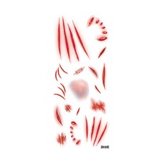 TINSLEY 轉移紋身貼紙 Trauma Mauled, 1個, 混色