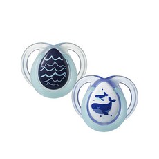토미티피 클로저 투 네이처 야광 노리개 젖꼭지 2종 세트, 1단계, 바다와 고래, 1세트