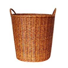 라탄 무늬 빨래바구니 특대, 브라운, 1개