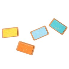 테드브라운 가죽 책갈피 L 4종 세트, 주황색, 노랑색, 하늘색, 청록색, 1세트