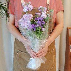 블뤼엔 생화 센터피스 해피하우스 꽃다발 라벤더퍼플 S, 혼합색상