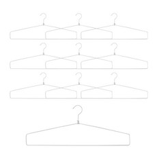 HOMENHOUSE 寬版棉被掛架 L 59cm, 白色, 10個